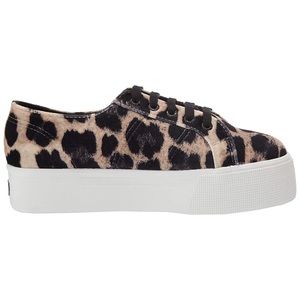 NWT Superga Platform Velvet Leopard Sneaker - 7.5